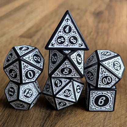 White Runic Dice Set