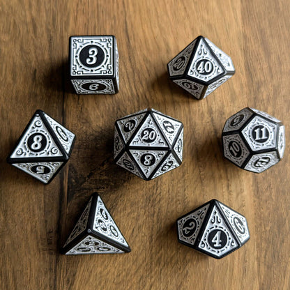 White Runic Dice Set