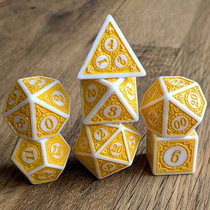 Yellow Mage's Weave Dice Set