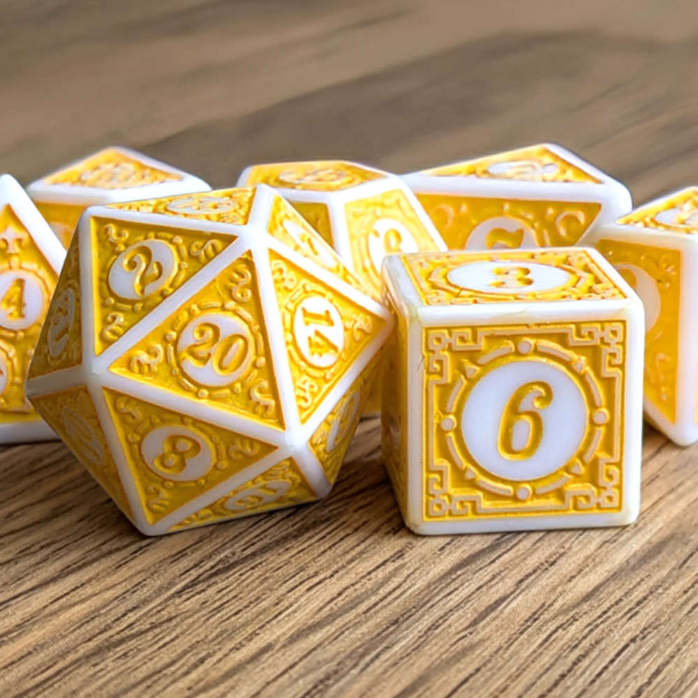 Yellow Mage's Weave Dice Set