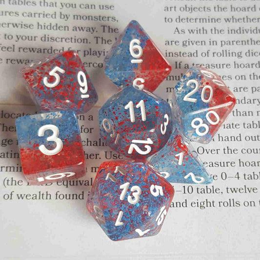 Quantum Blue Red Dice Set